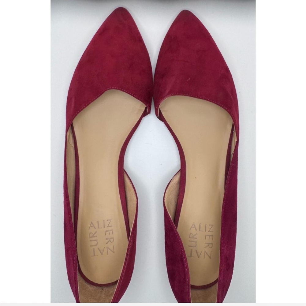 Naturalizer Red Suede Flats - Picture 3 of 5